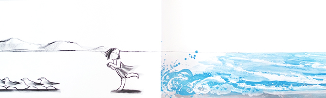 recensione libro L'onda (Suzy Lee) - La Fabbrica dei Sogni - disegno e  illustrazione
